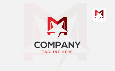 Lettera M Logo Star Sign o M Lettera Star Logo Design Vector