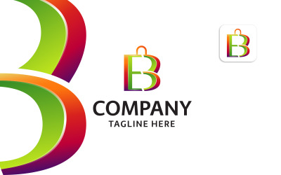 List EB Zakupy Sklep Logo Design Vector lub Sklep internetowy EB Logo Template Icon