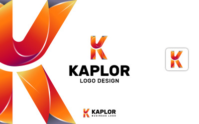 Modèle de vecteur de conception de logo de lettre K de polygone de tendance abstraite