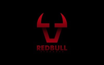 Red Bull Logo-Stil mit Farbverlauf