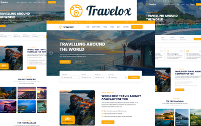 Travelox - HTML5-sjabloon voor reizen en rondleidingen
