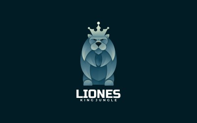 Vector Lion Gradient Logo Template