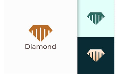 Logotipo de joya o joya de lujo y moderno