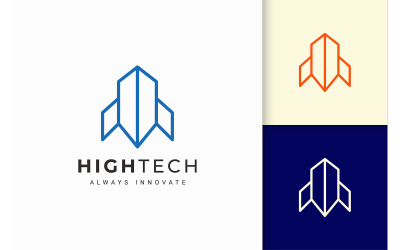 Logotipo de software o tecnología en forma de línea abstracta