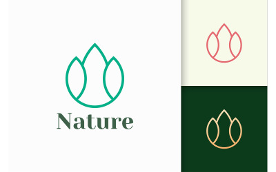 Bloemlogo in elegant en luxe voor gezondheid en schoonheid