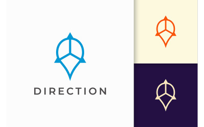 Épingler le logo ou le marqueur dans la carte de représentation simple