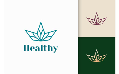 Logo Beauty lub Health w kształcie kwiatu