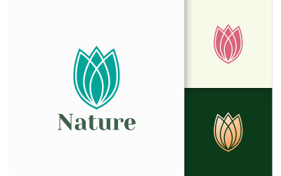 Logotipo de flores en abstracto y lujo