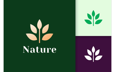 Logotipo de la flor en femenino y galmour para la salud y la belleza