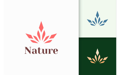 Soyut çiçek şeklinde güzellik logosu