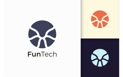 Abstracte technologie Logo Concept vertegenwoordigen gegevens en systeem