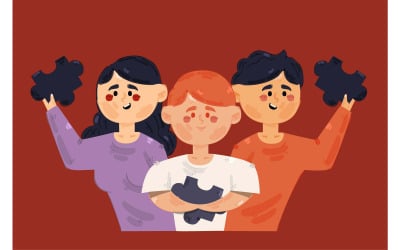 Illustrazione del concetto di lavoro di squadra