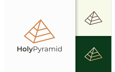 Logotipo da pirâmide do triângulo em forma minimalista