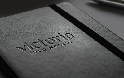 Lüks Kitap Kapağı Logo Mockup Psd