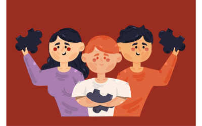 Teamwork-Konzept Illustration