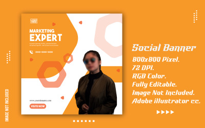 Banner de vector promocional de anuncios de redes sociales