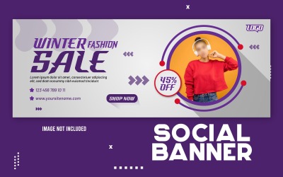 Banner Web di vendita di moda invernale
