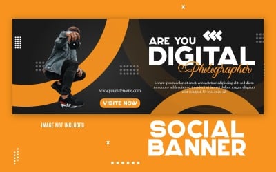 Banner Web vettoriale di annunci fotografici