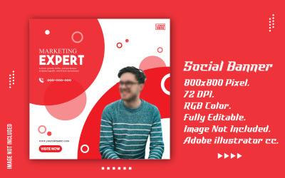 Marknadsföringsannonser för sociala medier Reklambannerdesign