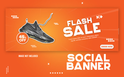 Modello di banner di vendita promozionale di vendita flash