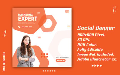 Plantilla de vector promocional de anuncios de redes sociales