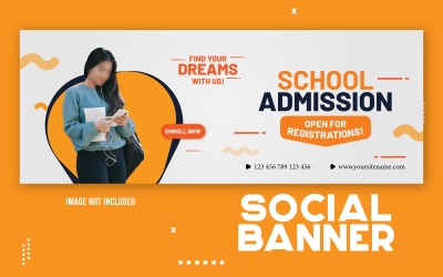 School toelating Vector webbanner