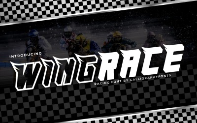 WingRace Modern Display Font