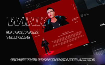 Wink – Többcélú portfólió 3D-sablonja