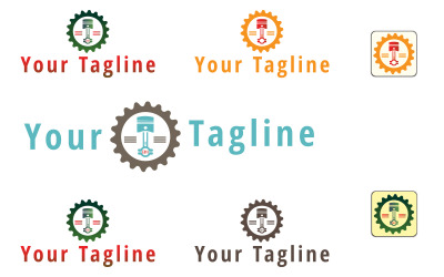 Diseño de logotipo de engranaje de empresa de automóviles