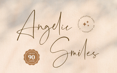 Sonrisas angelicales - Fuente de firma con estilo