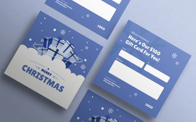 Winter Christmas Gift Card Template