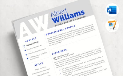 ALBERT - Projektledare Professionell CV-mall + följebrev. Fortsätt med initialer för Word