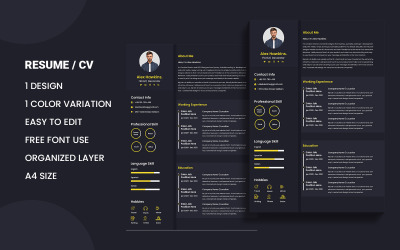 Modello di curriculum moderno e creativo