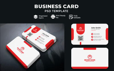 Creative Red Business Card Template