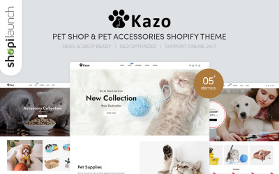 Kazo - Negozio di animali e accessori per animali Shopify Theme