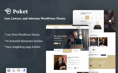 Poket - адаптивна тема WordPress для юриста та адвоката.