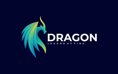 Vector Dragon Gradient Logotyp