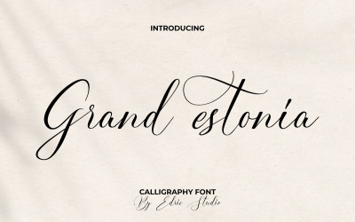 Carattere calligrafico Grand Estonia