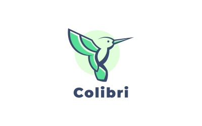 Colibri semplice mascotte stile logo