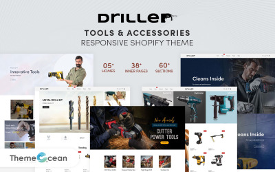 Driller - инструменты и аксессуары Адаптивная Shopify тема