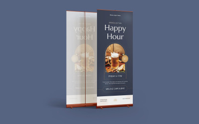 Happy Hour Roll Up Banner Template