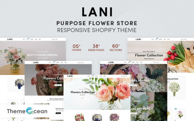 Лани | Многоцелевой цветочный магазин Shopify Тема