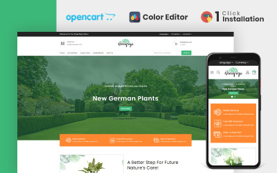 OpenCart шаблон Greenfreys Garden Store