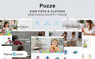 Puzze - адаптивна тема Shopify для дитячих іграшок і одягу