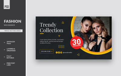 Trendy Moda Web Afiş Şablonları