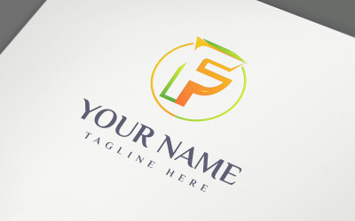 Bokstaven F rund logotypdesign gratis vektor