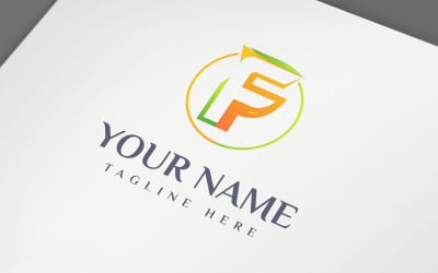 Lettera F Round Logo Design Free Vector
