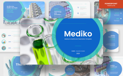 Mediko - Medisch en gezondheidszorgbedrijf Sjablonen PowerPoint presentatie