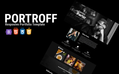 Portroff - Responsive persönliches Portfolio Bootstrap HTML-Website-Vorlage