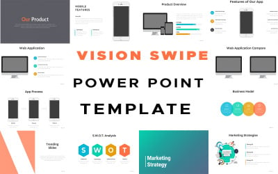Prezentacja Visionswipe Infografika - Szablon PowerPoint